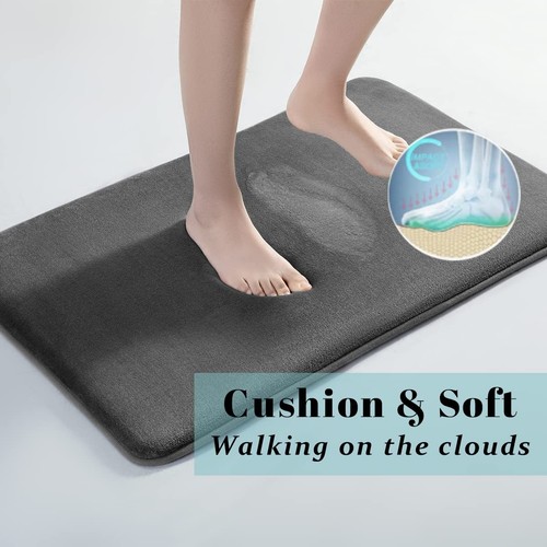 Rugs, Ultra Absorbent & Non-Slip Memory Foam, Machine Washable, Soft Velvet B... - Picture 3 of 8
