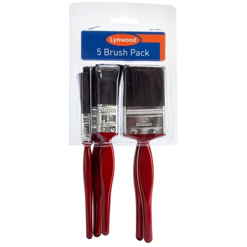 Lynwood Paint Brush Set 5 Pack 2 Inches down to 1/2 Inch 100% synthetic BR099TM - Bild 2 von 3