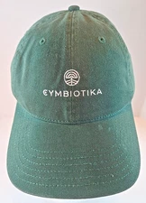 Cymbiotika Dark Green Baseball Hat Cap Buckle Strap Back Cotton One Size