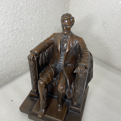 Par de sujetalibros de cobre monumento a Jennings Bros. Abraham Lincoln de colección **Envío gratuito* - Imagen 8 de 16