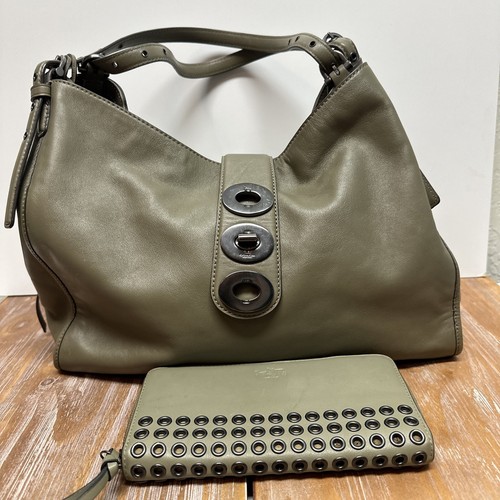 Coach Madison Carlyle - Triple Turnlock - Olive Leder Schultertasche - SEHR SELTEN