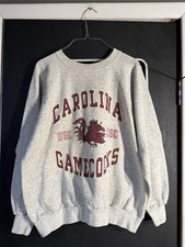 South Carolina Gamecocks Grey Sweater Men's Long Sleeve Crew Neck Size Large