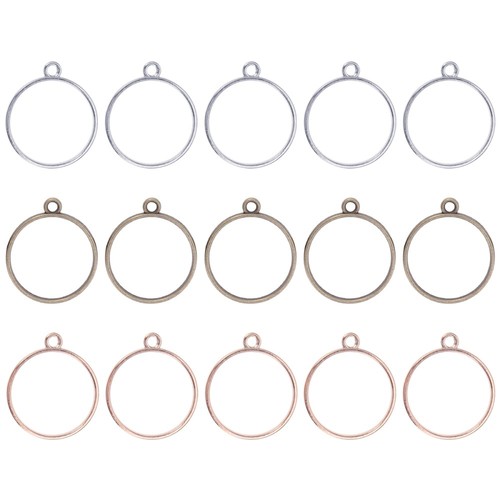 30PCS Bezel Pendant Blanks Open Bezel Charms Open Back Bezel Charm