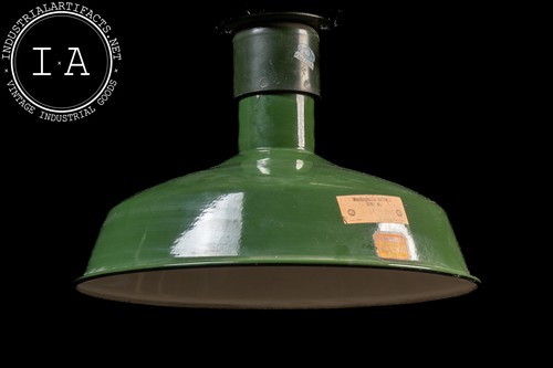 Vintage Westinghouse Industrial Enamel Light in Green - Picture 1 of 9