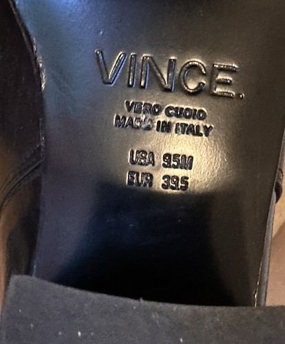 VINCE Harriet Leather Boot Ankle Booties Almond Toe in Black Leather Size 11 - Bild 7 von 8