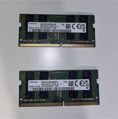 Samsung DDR4 SO-DIMM PC4-3200AA 32GB (2x16GB) RAM Modules 260-Pin