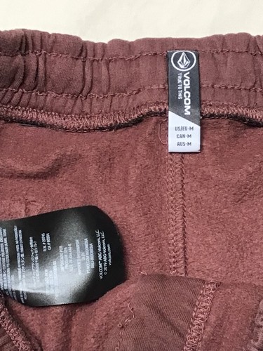 Volcom Men’s Drawstring Elastic Waist sweat shorts Brown Medium GUC size medium - Picture 7 of 11