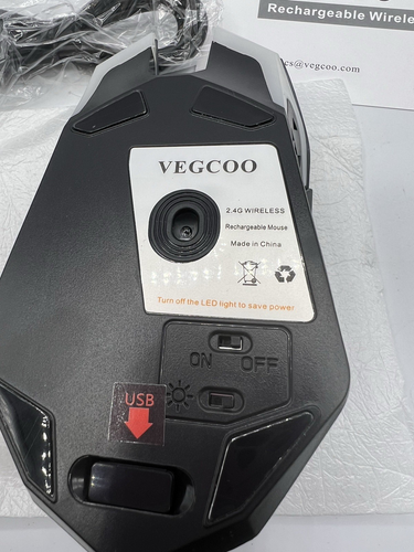 VEGCOO C10 Wireless Gaming Mouse Rechargeable CE-JS002-03 - 第 10/10 張圖片