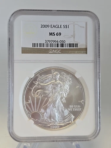 2009 American Silver Eagle $1- NGC MS69 
