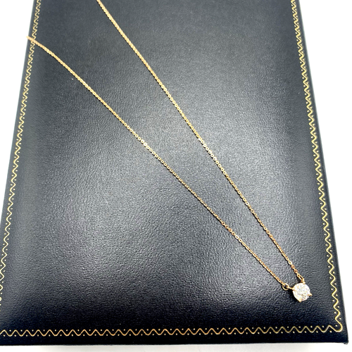 Natural Diamond Pendant Necklace 0.50cts Solitaire 18K Rose Gold UK Hallmarked - Picture 8 of 12