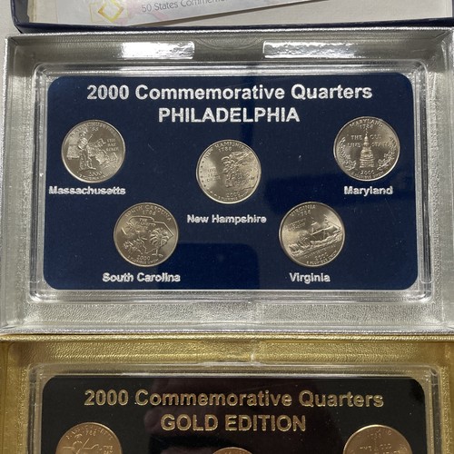 2000 50 States Commemorative Quarters - Denver -Philadelphia-Gold-Platinum Sets - Picture 3 of 6