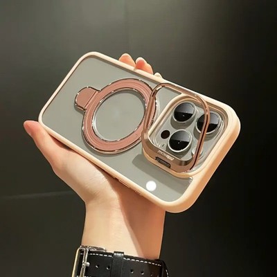 For Apple iPhone 17 Pro Max 16 15 14 13 12 Phone Case Magnetic Double Bracket