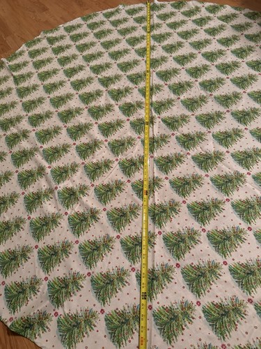 Pioneer Woman Christmas Tree Tablecloth Cotton Polyester Blend Round 68” - Picture 14 of 16