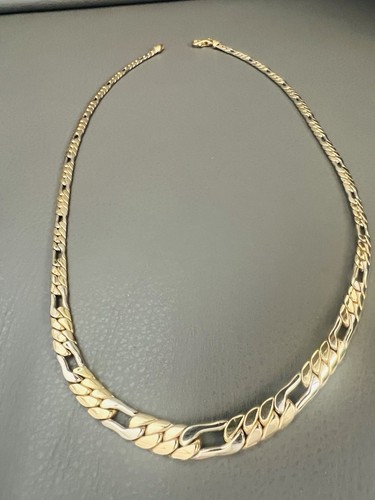 Collar FIGARO de oro amarillo sólido de 18 quilates... Precioso - Imagen 14 de 23