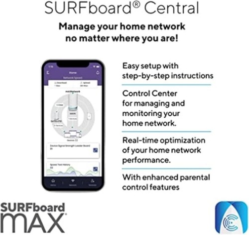 Tabla de surf mAX AX6600 Tri-Band WiFi 6 Router - 6,6 Gbps y cobertura de 2.750 pies cuadrados - Imagen 5 de 10