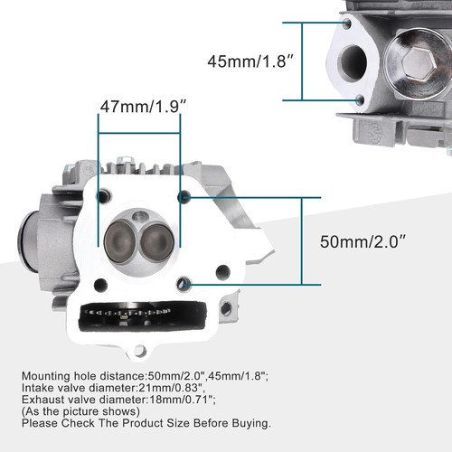 KAZUMA,BAJA,ROKETA,REDCAT 90CC ATV,DIRT BIKE E-22 COMPLETE CYLINDER HEAD/VALVES - Picture 4 of 4