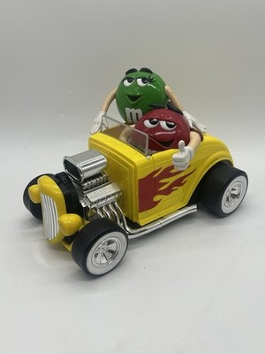 M&M M&M's Car Dispenser Hot Rod Roadster in gelb Green Red Süßigkeiten Spender