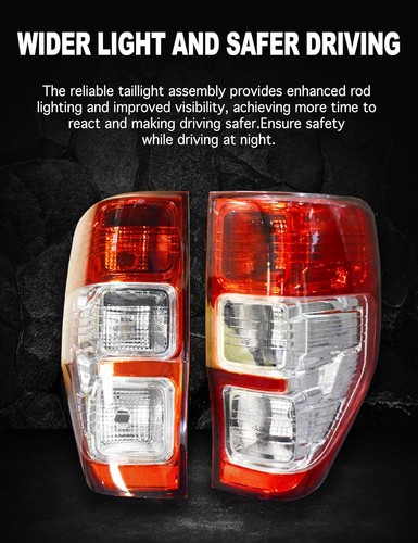 Taillights Compatible with 2012 2013 2014 2015 2016 2017 2018 Ford Ranger Ute PX - Picture 3 of 5