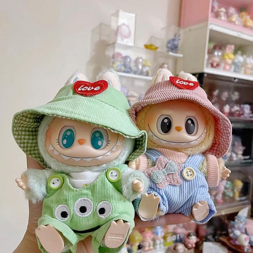 17cm Doll Clothes Little Star Set Heart Hat + T-Shirt + Overalls | Clothes Only - Picture 3 of 12