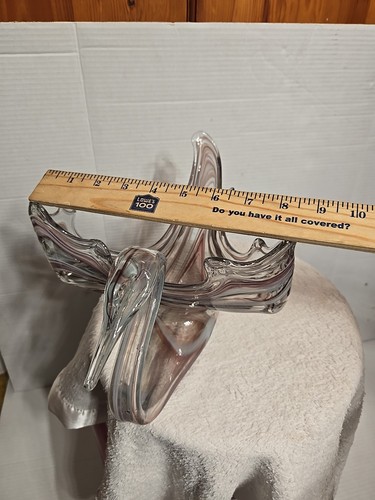 Statuina vintage cigno di vetro da collezione - più probabile Ozark/Sooner made in USA - Foto 13 di 14