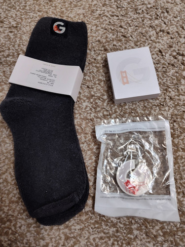 SELTEN Google San Francisco Logo Tasse Socken Beuteltasche Schlüsselanhänger Notizbuch Post-it NEU Posten - Bild 4 von 15