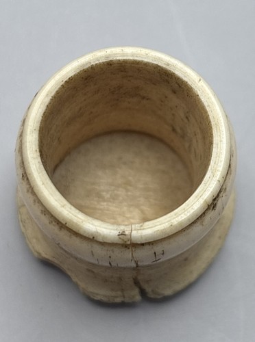 Unique Vintage Carved Horn Candle Holder Cane Component 8 Inch - Picture 11 of 19