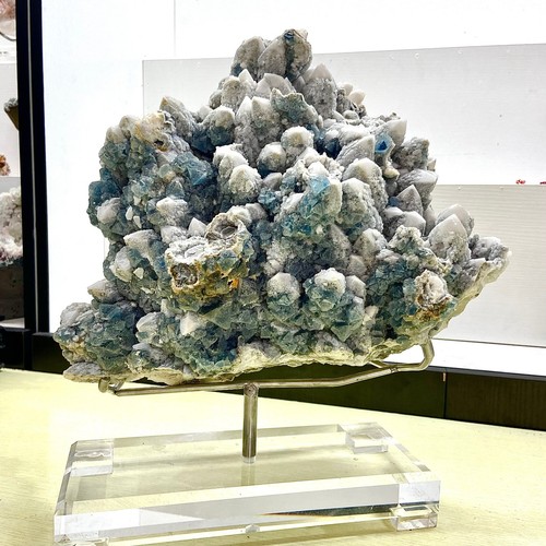 23.12LB Fluorite Blue Fluorite White Quartz Huanggang Mine Inner Mongolia China - 第 14/18 張圖片