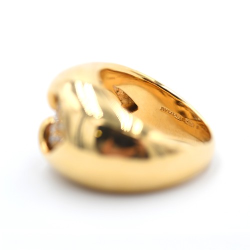 Anello Abbraccio Bulgari in oro giallo 18 carati e diamanti ct 0,20 - Picture 2 of 4