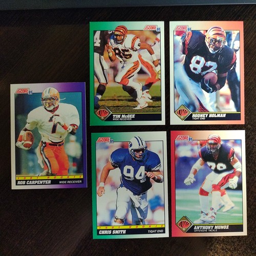 1991 Score - six cards - #349, #115, #316, #570, #241, #187 - Cincinnati Bengals - Picture 2 of 22