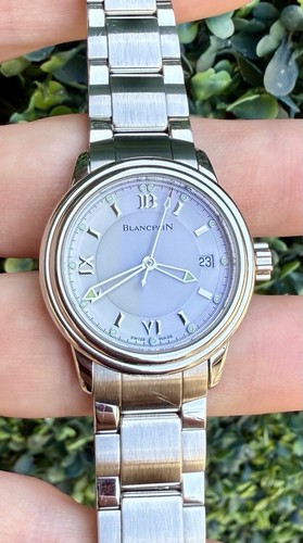 BLANCPAIN Watch 2102-1127-11 Leman Ladies White Dial Automatic 29mm 100M SS Date - Picture 2 of 16