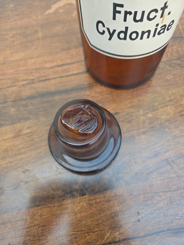 Apothekerflasche Apothekergefäß FRUCT.CYDONIAE. BRAUN - Bild 8 von 11