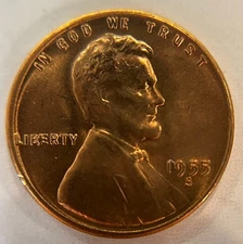 Mint Error Lincoln Wheat Cent 1955-S Die Break  BIE Variety Choice Red #14