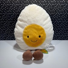 AUTHENTIC   Jellycat HUGE AMUSEABLE HAPPY BOILED EGG   Soft Plush Toy Retired NWT