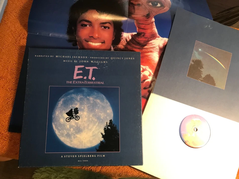 Michael Jackson E.T. 1982 Vinyl LP Record Box Set w/Book & POSTER mca70000 rare! - Image 2 of 4
