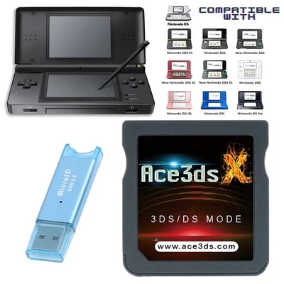 ACE3DS X SDHC For 3DS /2DS/DSi/DS Lite/DS to play NDS games Revolution Cartridge