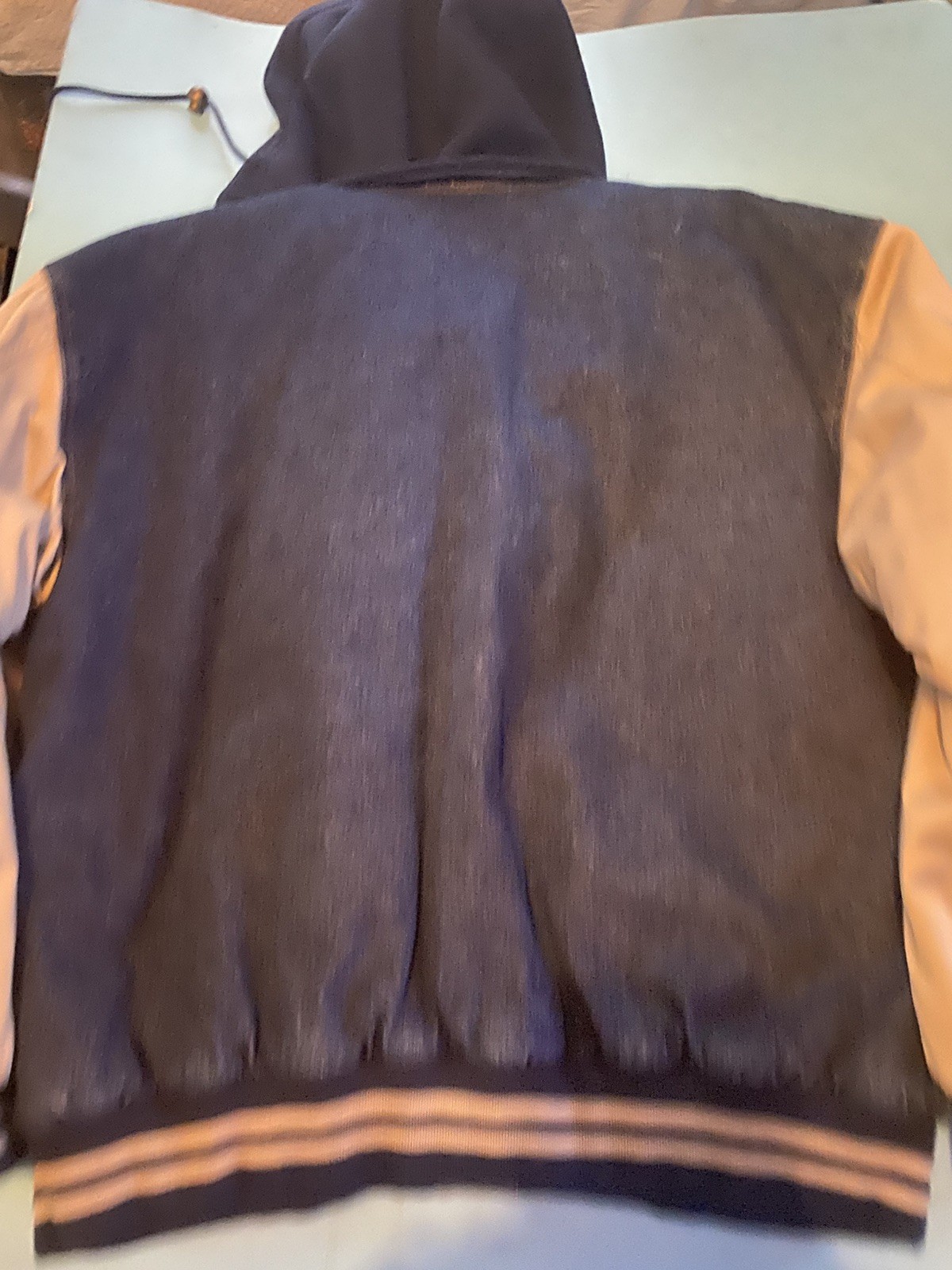 Vintage Basic Editions Denim Varsity Jacket Men L… - image 2