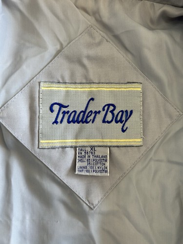 Trader Bay Vintage Bomber Styler Windbreaker Jacket Size XL Gray - Picture 12 of 16
