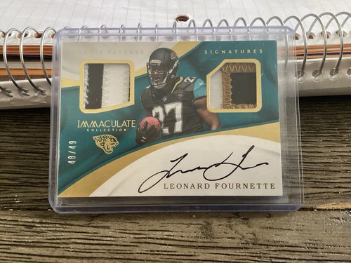 2017 Panini Immaculate Leonard Fournette Dual Patch Rc Auto /49!!