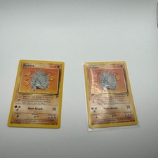 2x 2000 POKEMON BASE SET 2 RHYHORN 90/130 (LP) COMMON