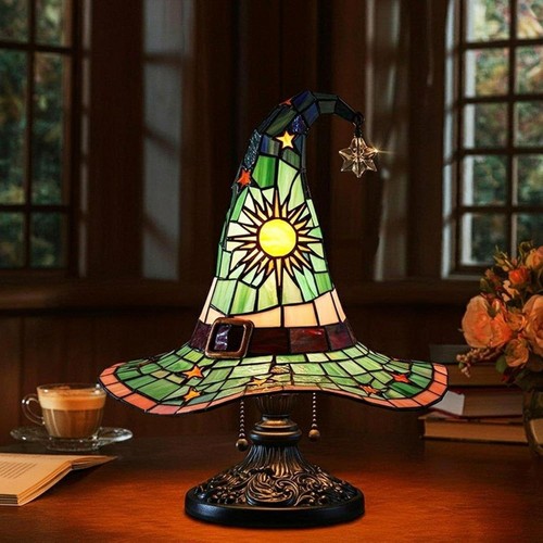 Witch Hat Lamp Decor - Magic LED Light USB Plug, Halloween Witchcraft Decor - Picture 3 of 10