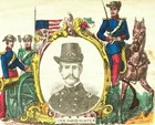 Civil War Patriotic Letter Sheet Cut Vignette w/ Partial Handwritten Letter