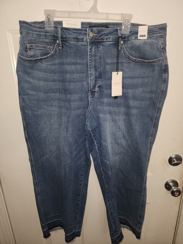 Judy Blue Jeans Damen Plus 22W Blau High Waist Wide Leg Neu mit Etikett