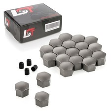 20x Radschraubenkappen Abdeckkappen Radmuttern Set 17 mm grau für JAGUAR