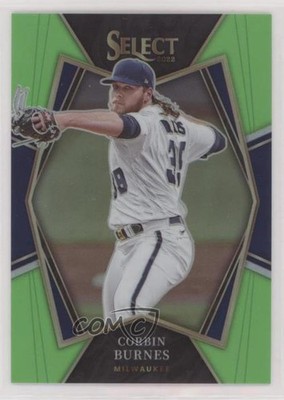 2022 Panini Select Premier Level Neon Green Prizm 80/99 Corbin Burnes #158 0q1p