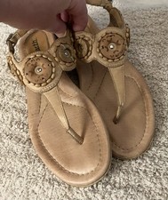 Earth Sandals - Size 7 - Flats - Tan Leather - Preowned - Boho