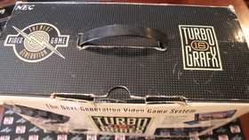 Turbografx-16 System Console w/Box, Controller, adapters, w/Keith Courage game