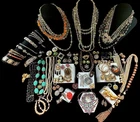 Vtg to Now Rhinestone Costume Jewelry Lot 80+ Pcs Joan Rivers Lisner W Germany+