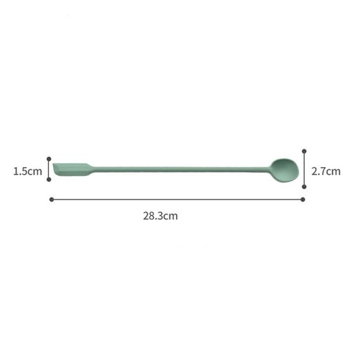 Reusable Silicone Spatula Long hand Coffee Spoon Stirring Spoon Kids - Picture 2 of 16