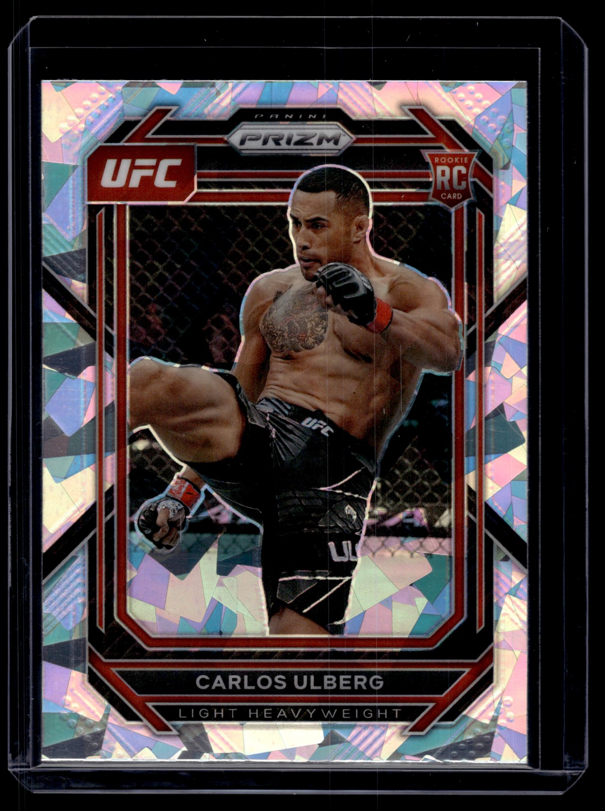 Carlos Ulberg 2023 Panini Prizm UFC Ice Prizm Card #134