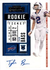 2020 Panini Contenders #254 Tyler Bass Rookie Autograph
